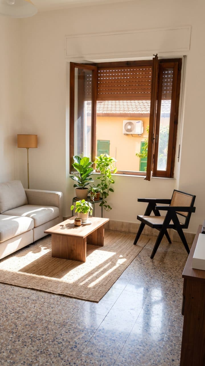Soggiorno, rendering di progetto